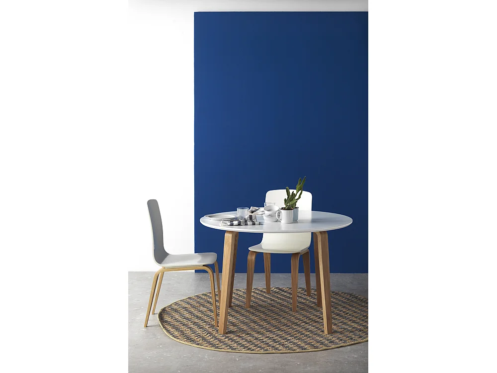 Pacote de 4 cadeiras em contraplacado de carvalho branco