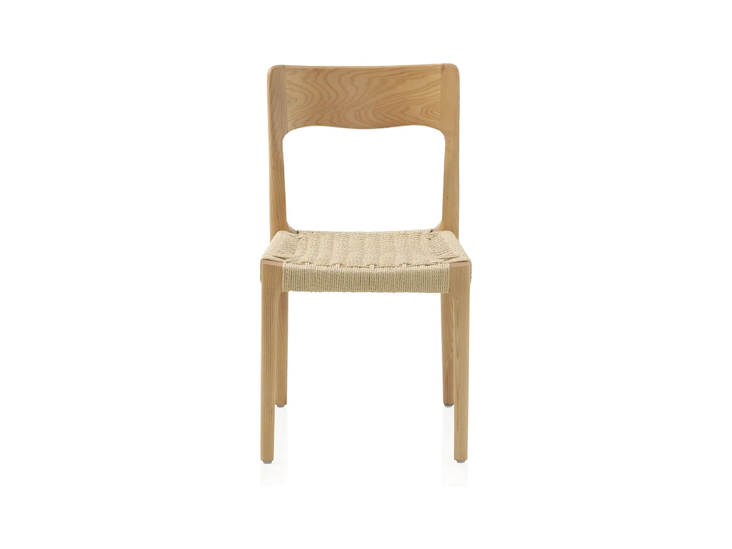 Pack 4 sillas madera de fresno con asiento trenzado