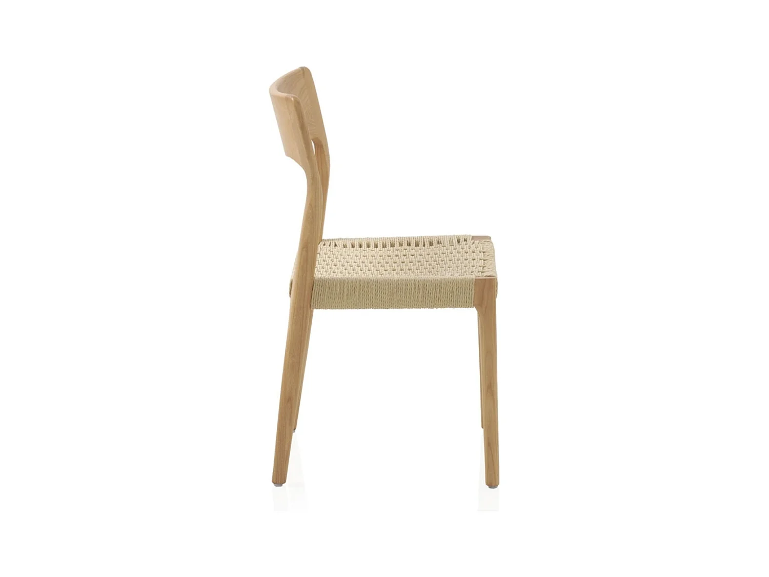 Pack 4 sillas madera de fresno con asiento trenzado