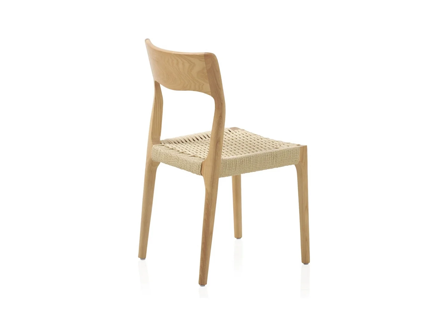 Pack 4 sillas madera de fresno con asiento trenzado