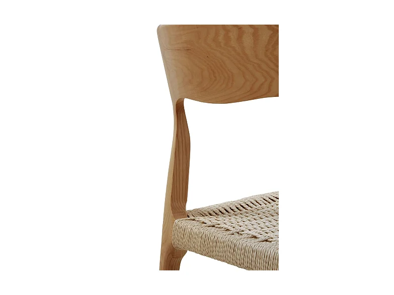 Pack 4 sillas madera de fresno con asiento trenzado