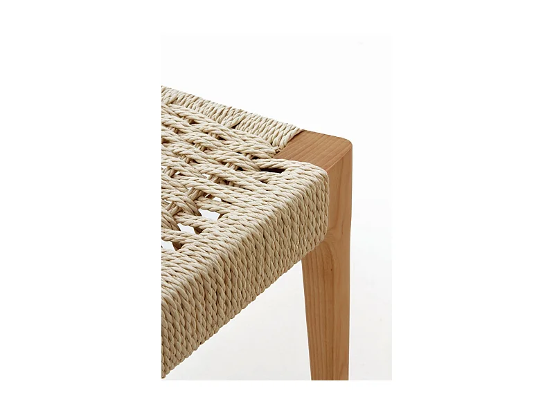 Pack 4 sillas madera de fresno con asiento trenzado