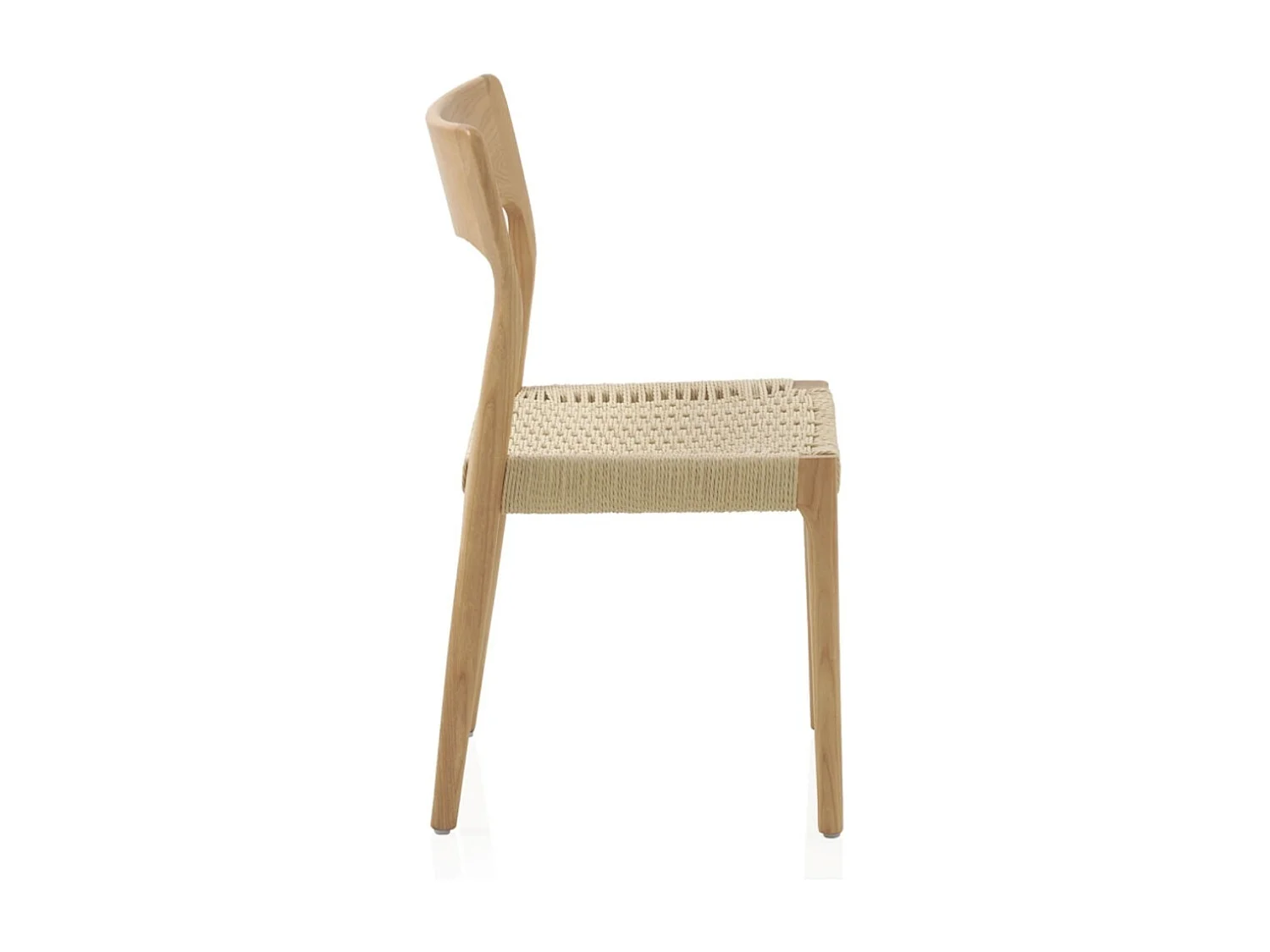 Pack 4 sillas madera de fresno con asiento trenzado