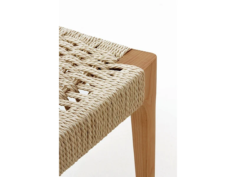 Pack 4 sillas madera de fresno con asiento trenzado