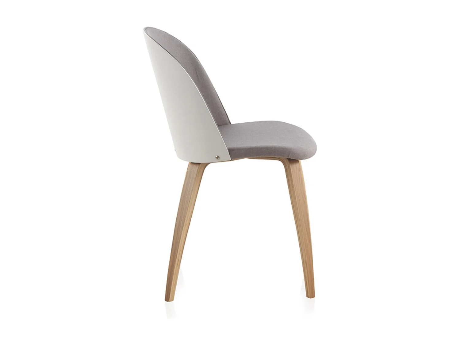 Lot de 2 chaises en bois rembourrées avec dossier laqué blanc