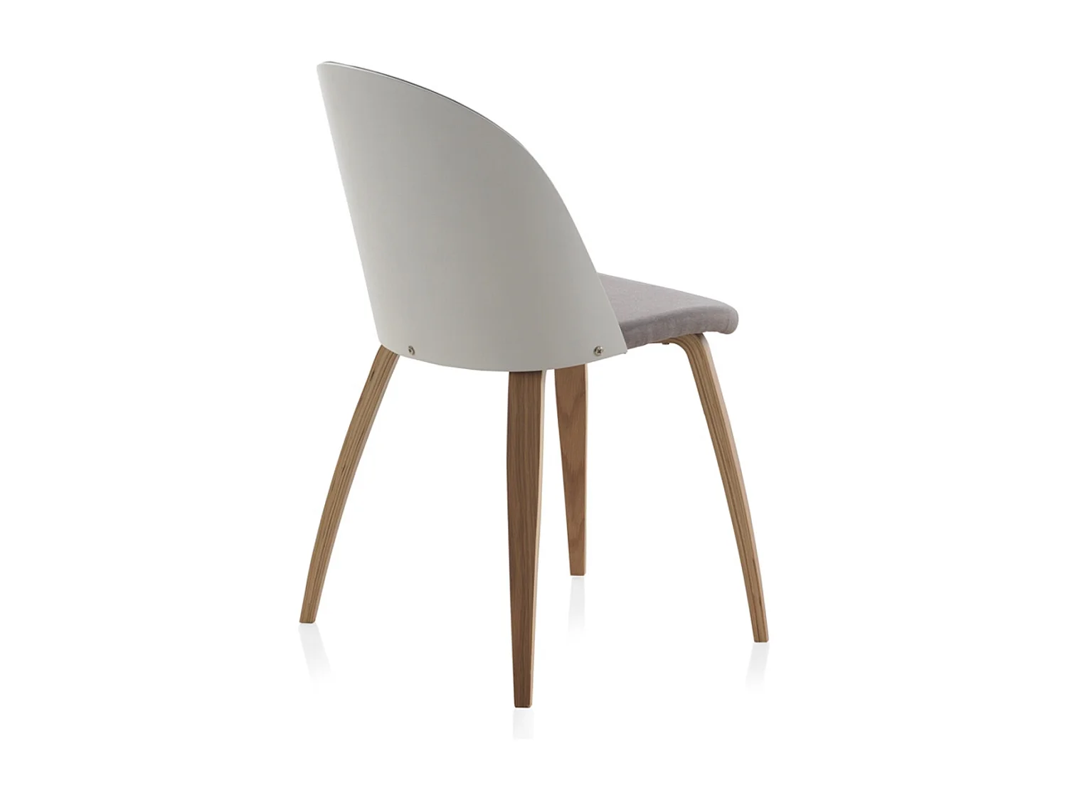 Lot de 2 chaises en bois rembourrées avec dossier laqué blanc