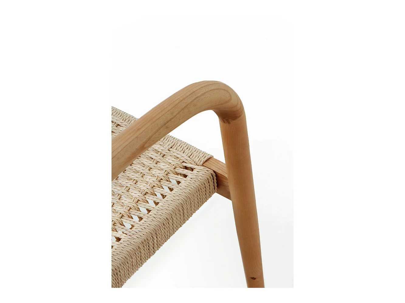 Pack 4 sillones madera de fresno con asiento trenzado