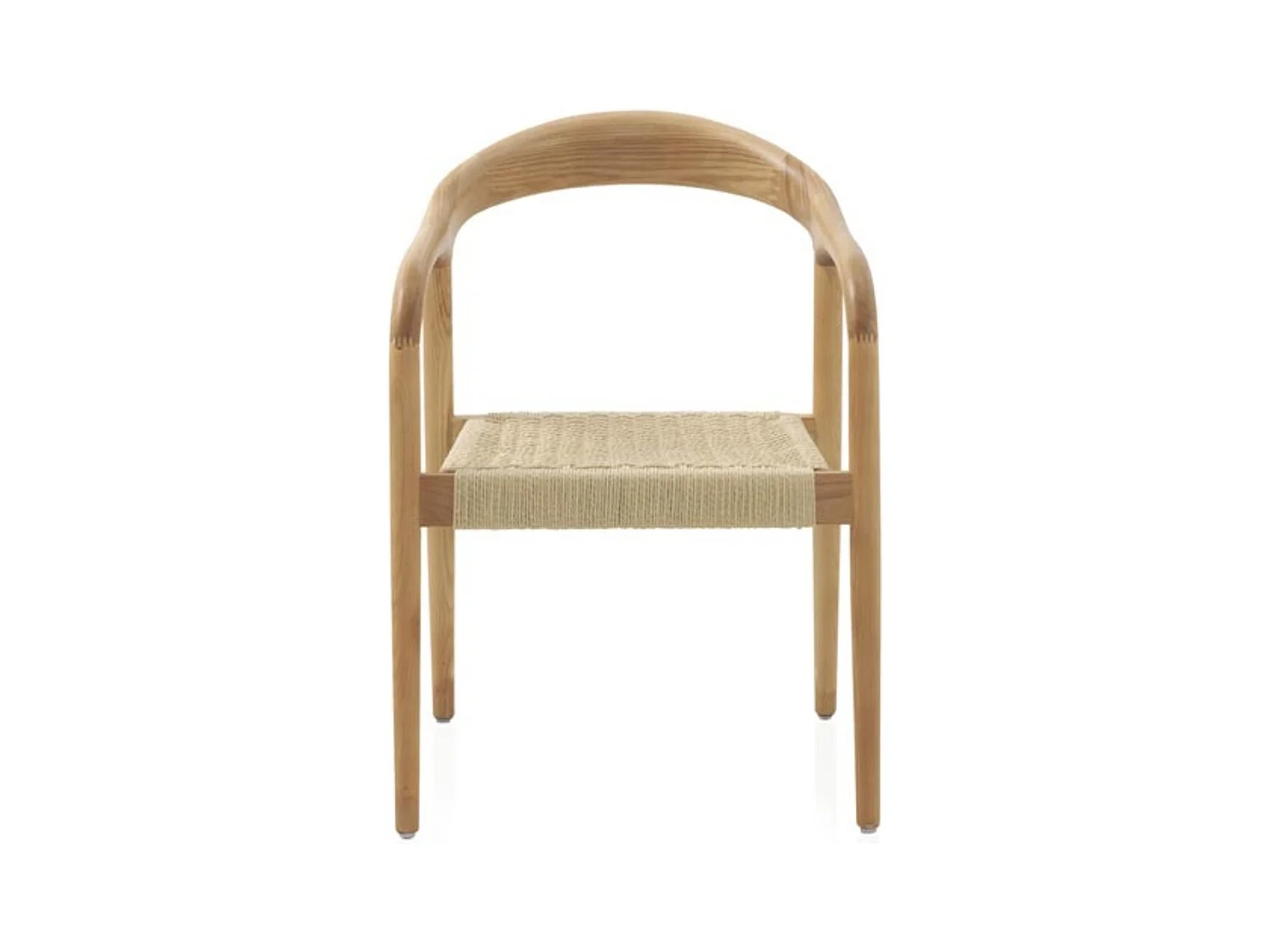 Pack 4 sillones madera de fresno con asiento trenzado