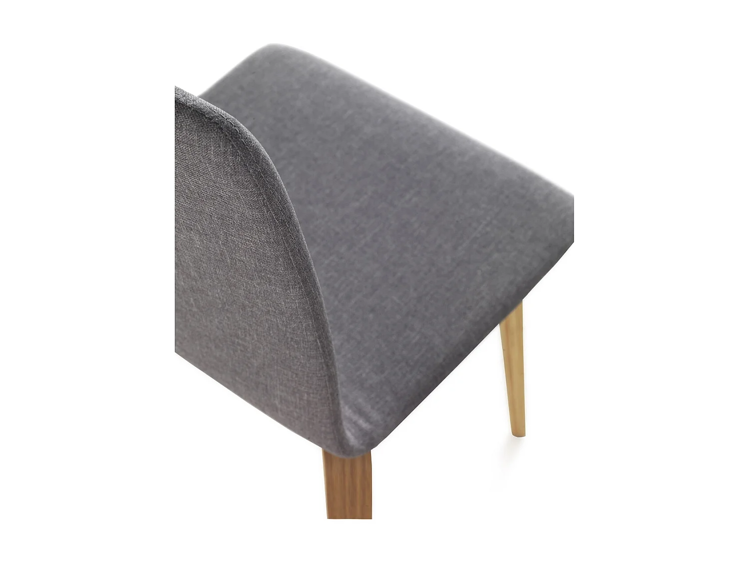 Lot de 4 chaises en bois rembourrées grises