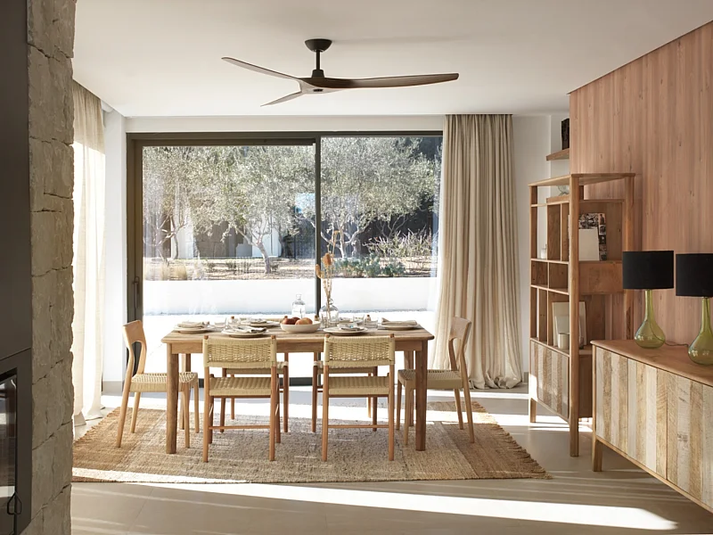 Lot de 4 chaises en bois de hêtre avec assise tressée