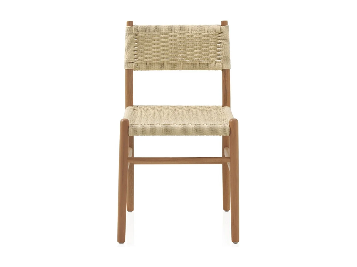 Pack 4 sillas madera de haya con asiento trenzado