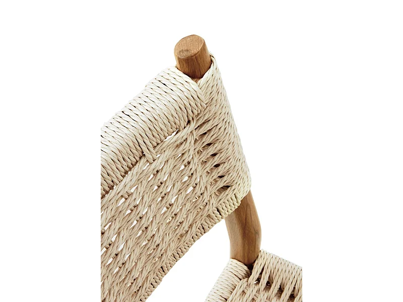 Pack 4 sillas madera de haya con asiento trenzado