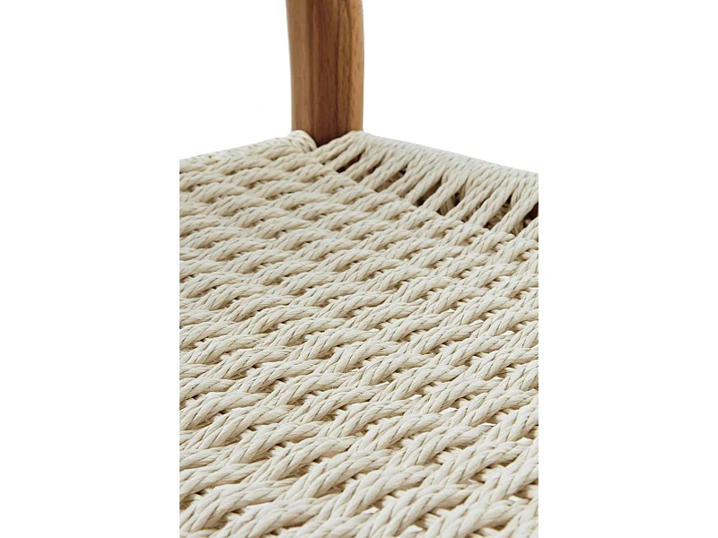 Pack 4 sillas madera de haya con asiento trenzado