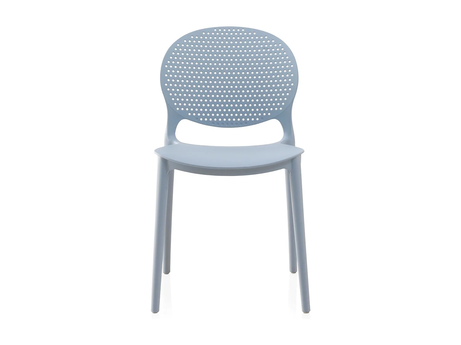 Lot de 4 chaises en PP bleu ciel