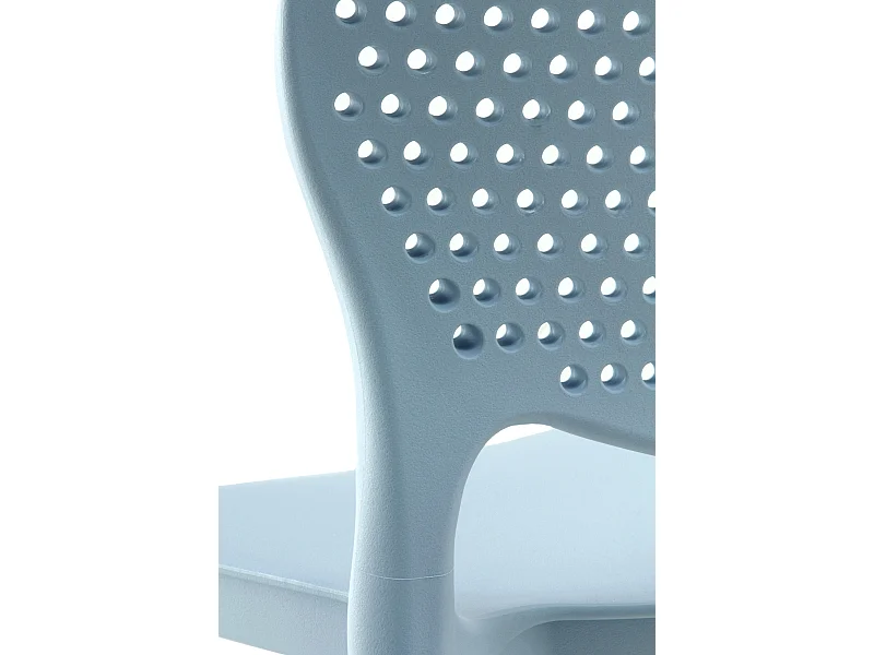 Lot de 4 chaises en PP bleu ciel