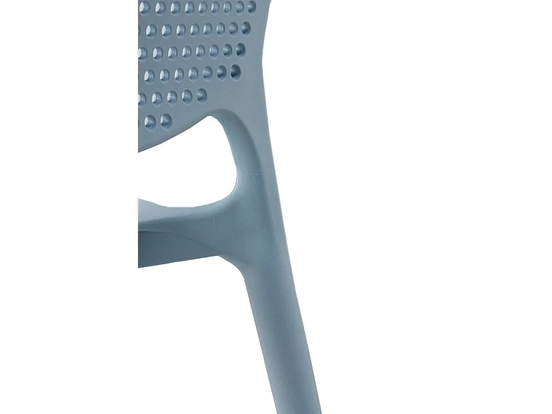 Lot de 4 chaises en PP bleu ciel