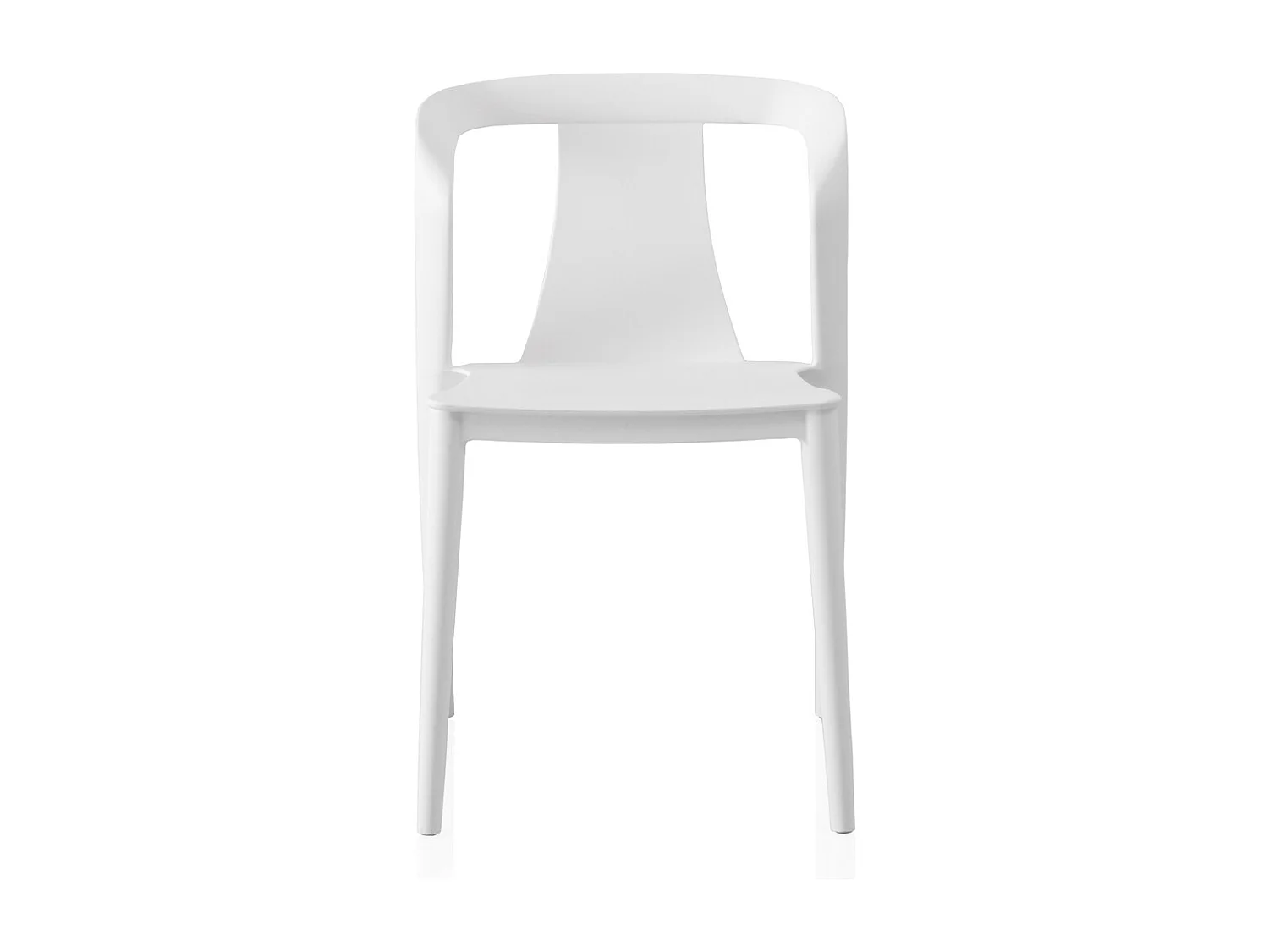Lot de 4 chaises en PP blanc