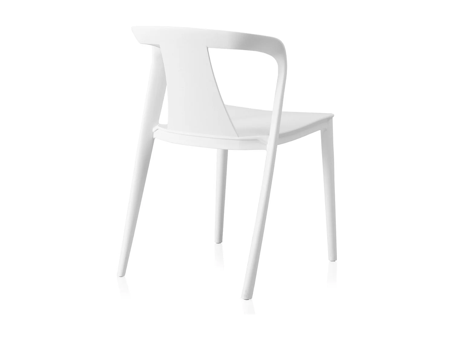 Lot de 4 chaises en PP blanc
