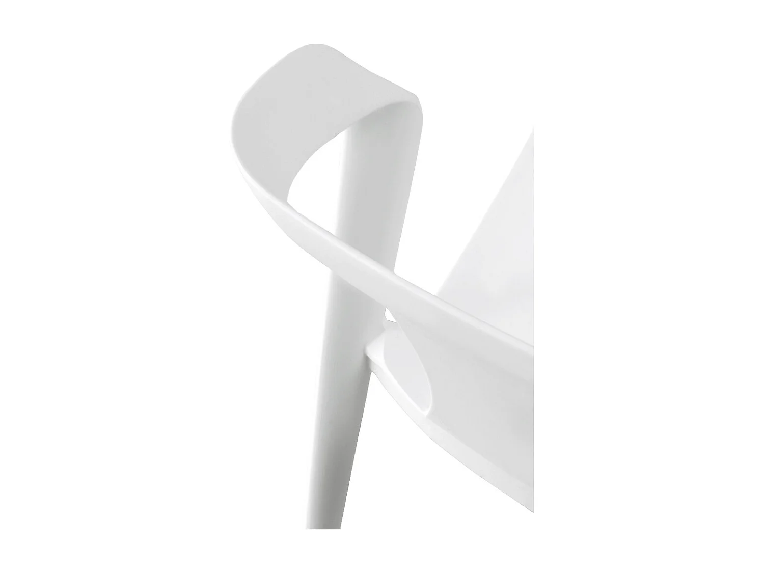 Lot de 4 chaises en PP blanc