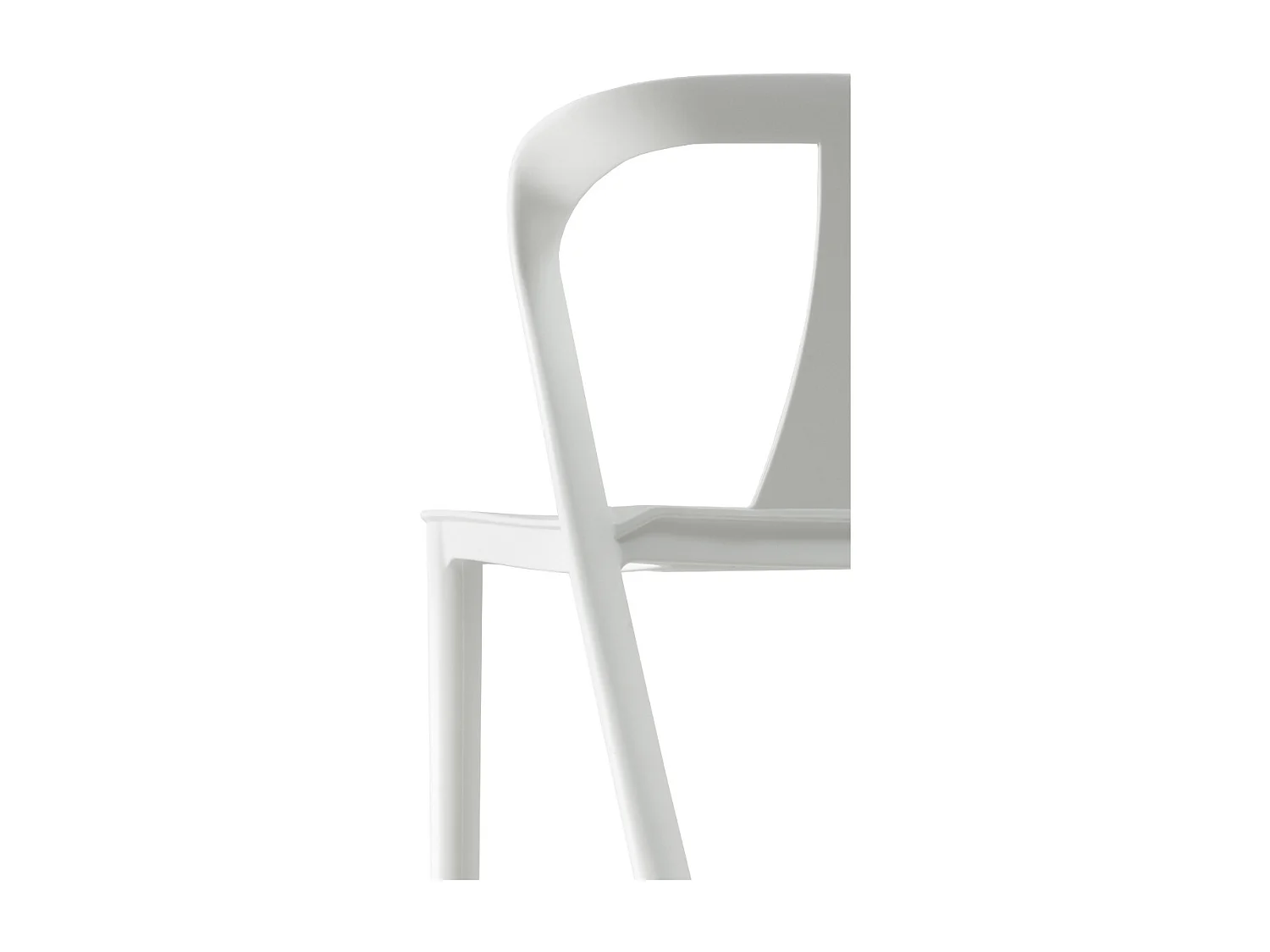 Lot de 4 chaises en PP blanc