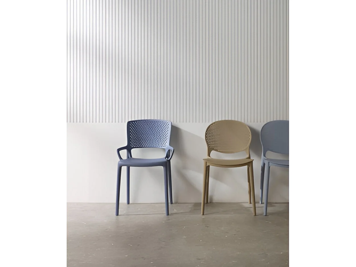 Lot de 4 chaises pp gris