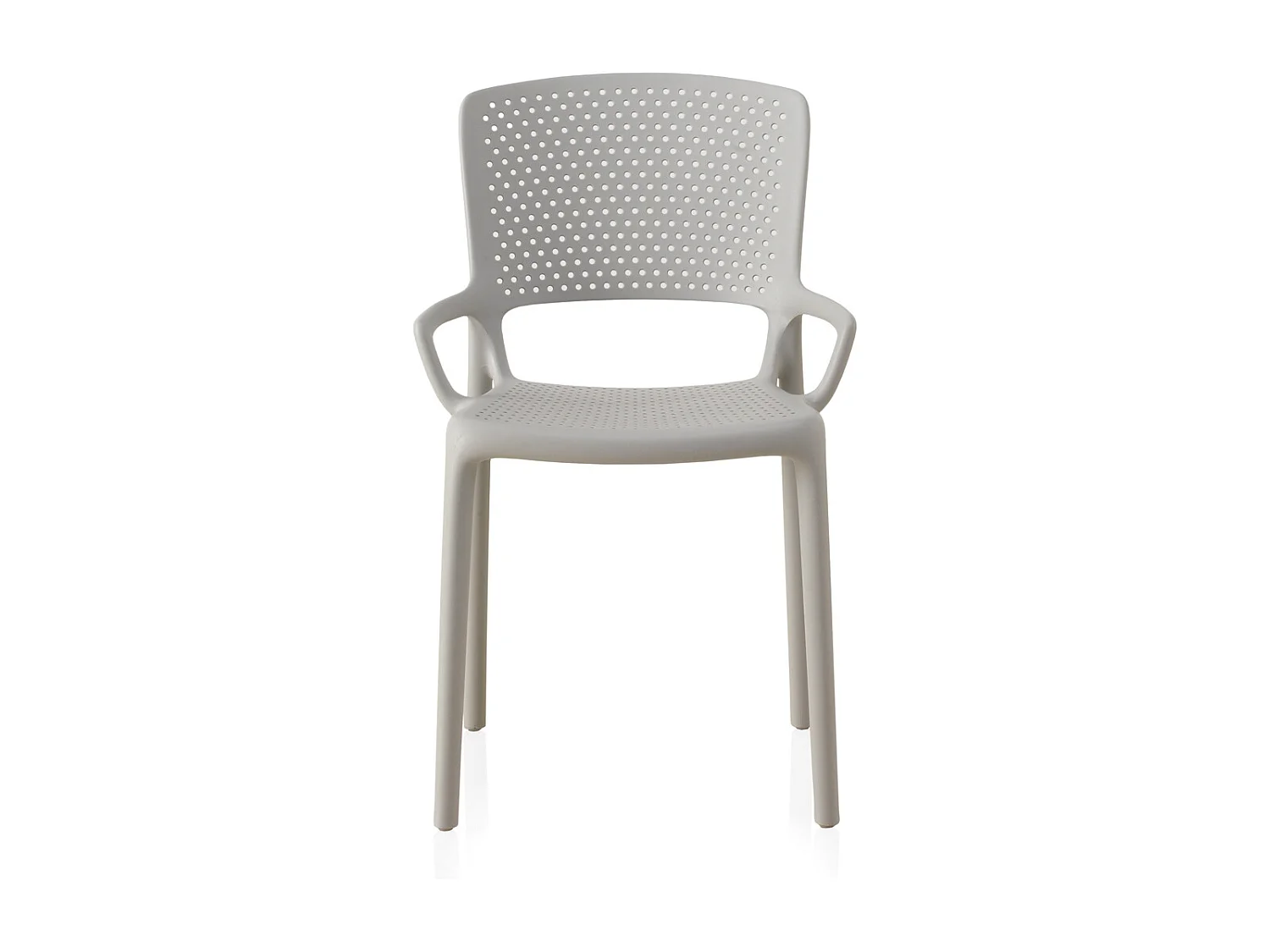 Lot de 4 chaises en PP gris