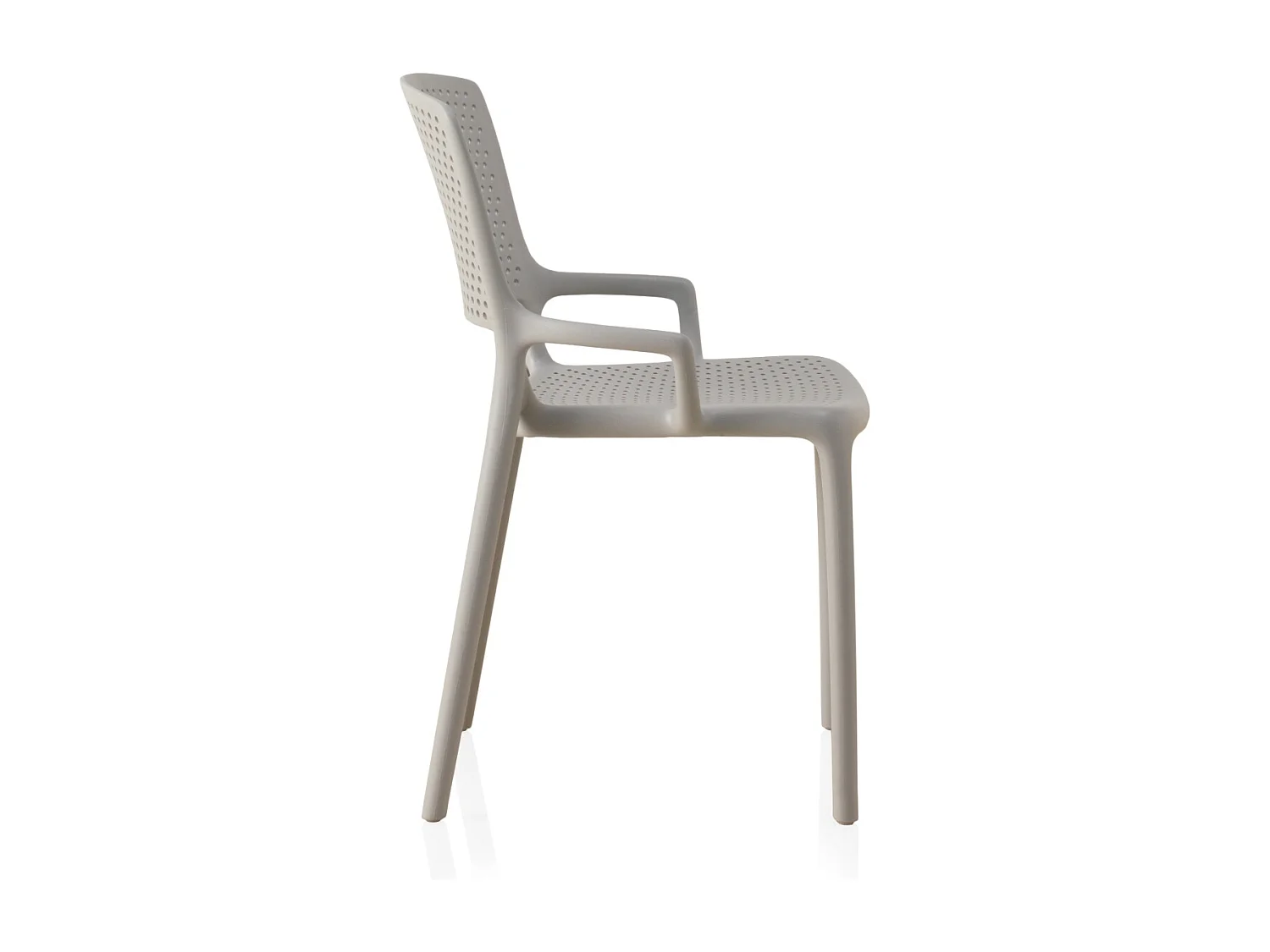 Lot de 4 chaises en PP gris
