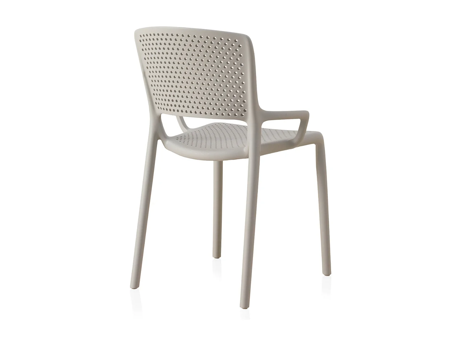 Lot de 4 chaises en PP gris