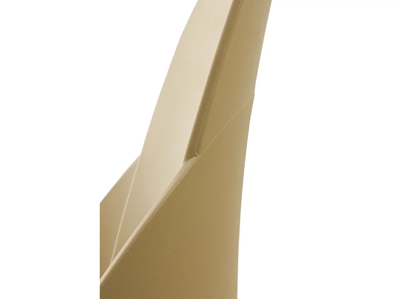 Pack 4 sillas pp color camel con patas metálicas