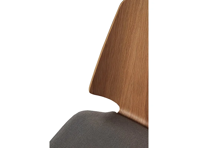 Pack 4 sillas madera contrachapado roble tapizada