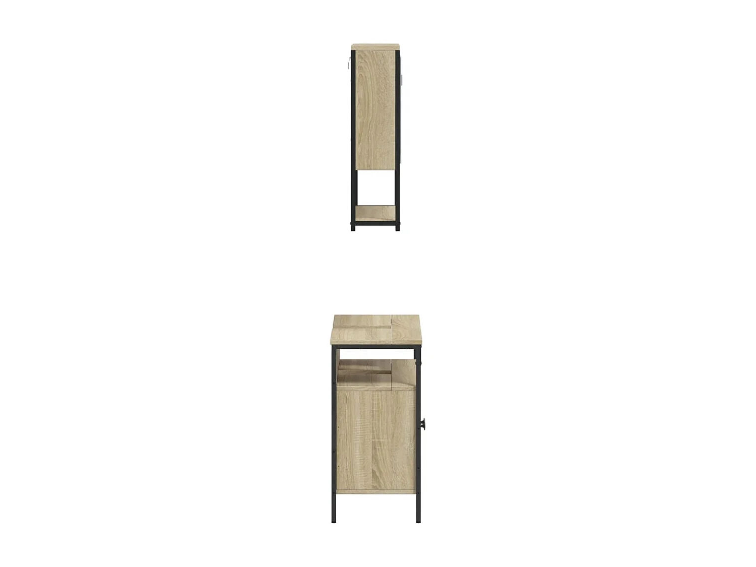 Ensemble de meubles de salle de bain 2 pcs chêne sonoma