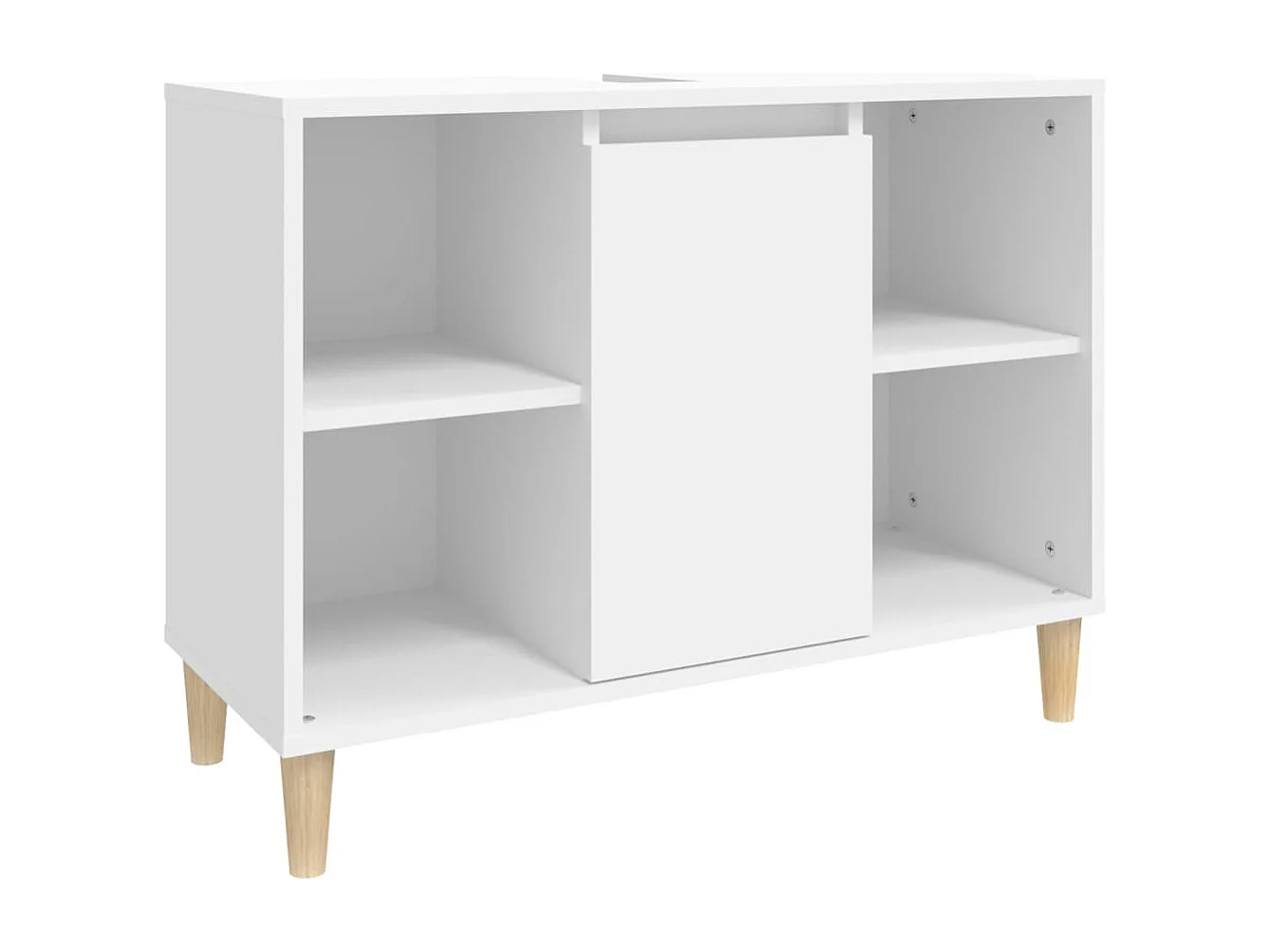 Ensemble de meubles salle de bain 3 pcs blanc bois d'ingénierie