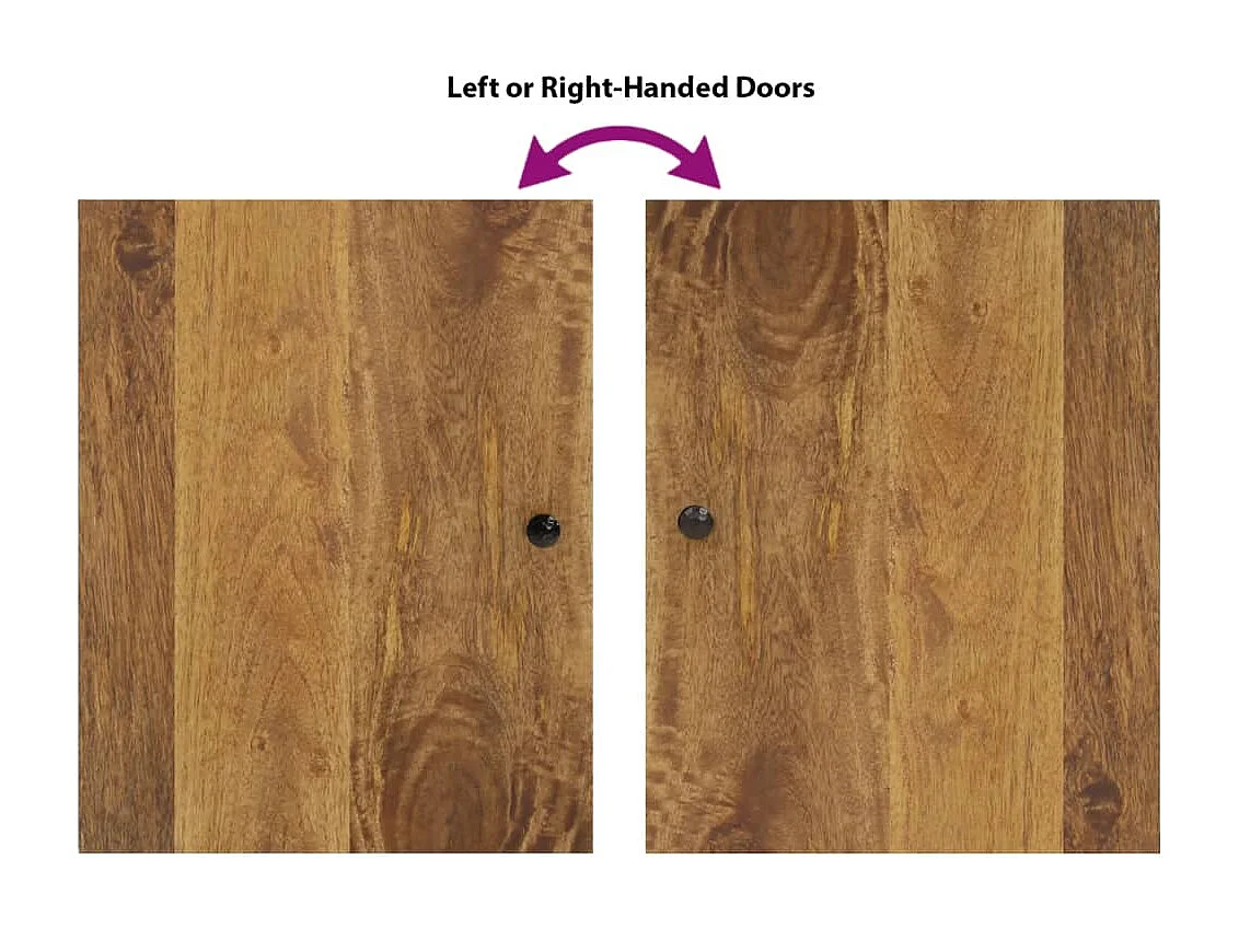 Ensemble de meubles de salle de bain 5 pcs bois manguier massif