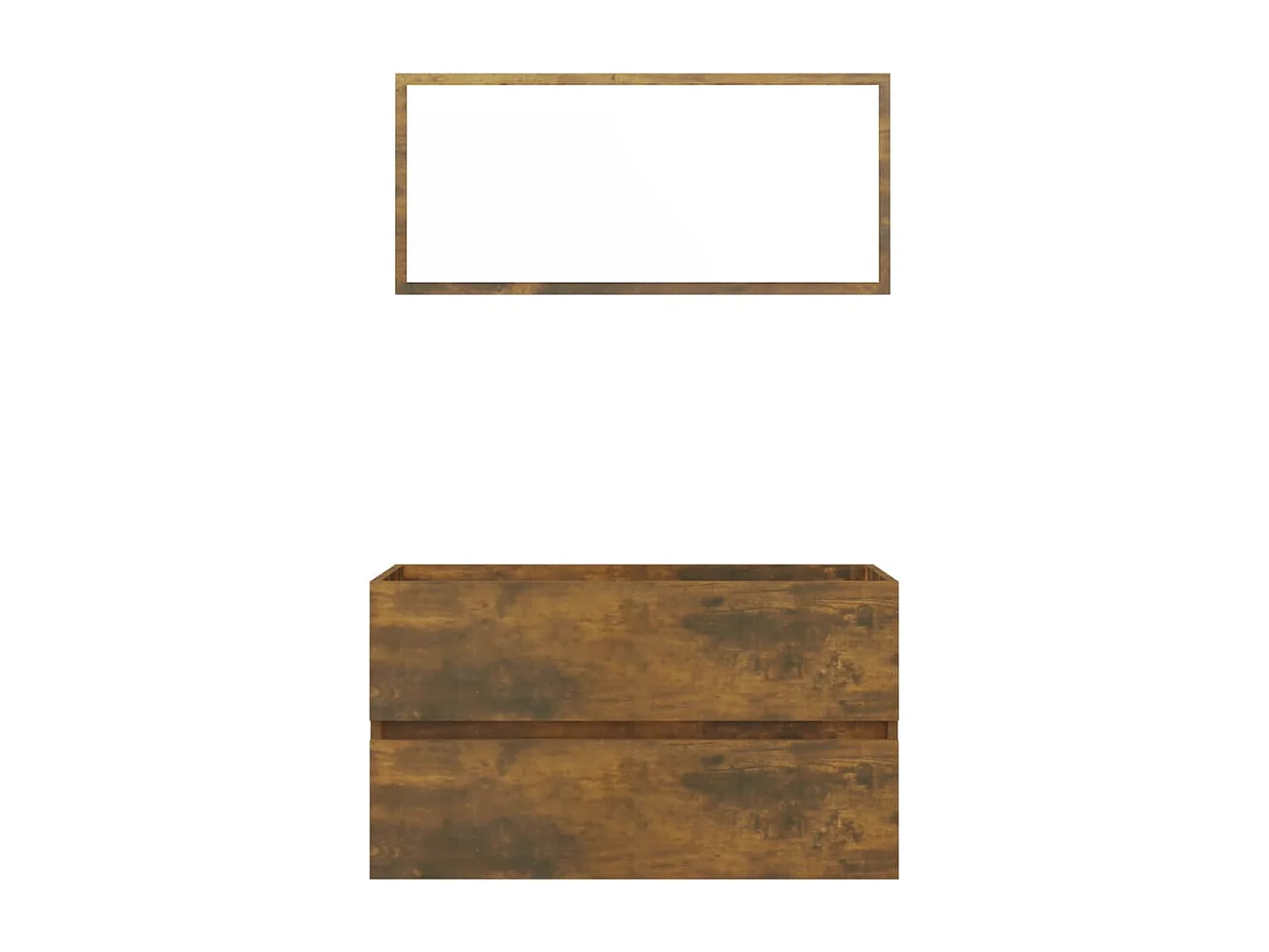 Ensemble de meubles de salle de bain 2 pcs Chêne fumé