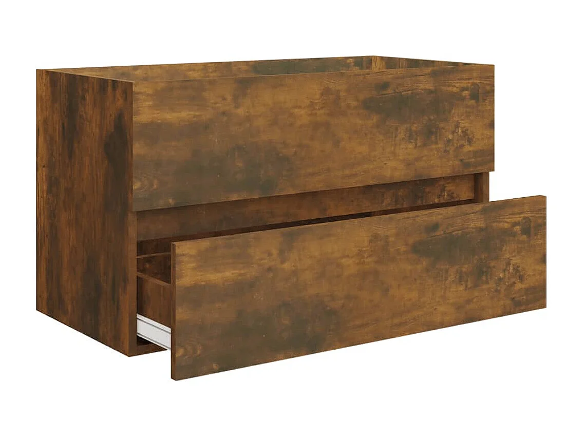 Ensemble de meubles de salle de bain 2 pcs Chêne fumé