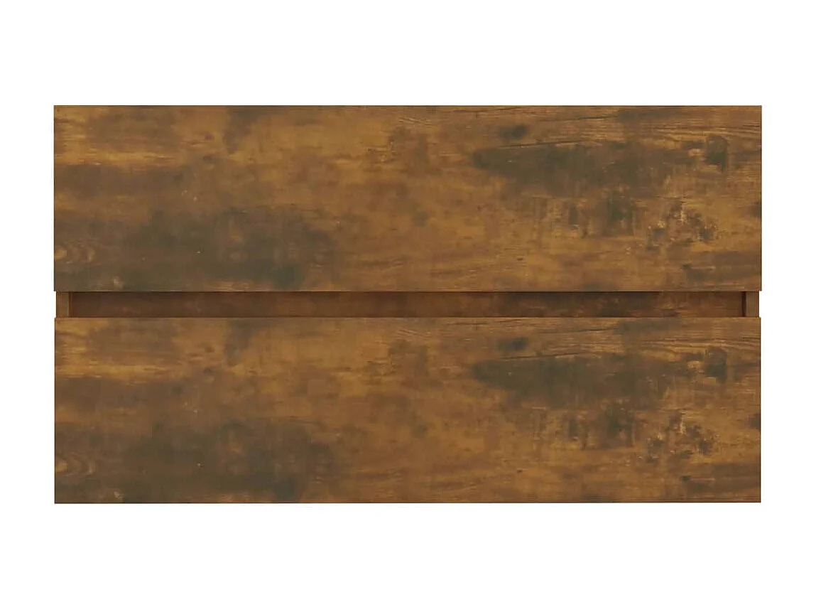 Ensemble de meubles de salle de bain 2 pcs Chêne fumé