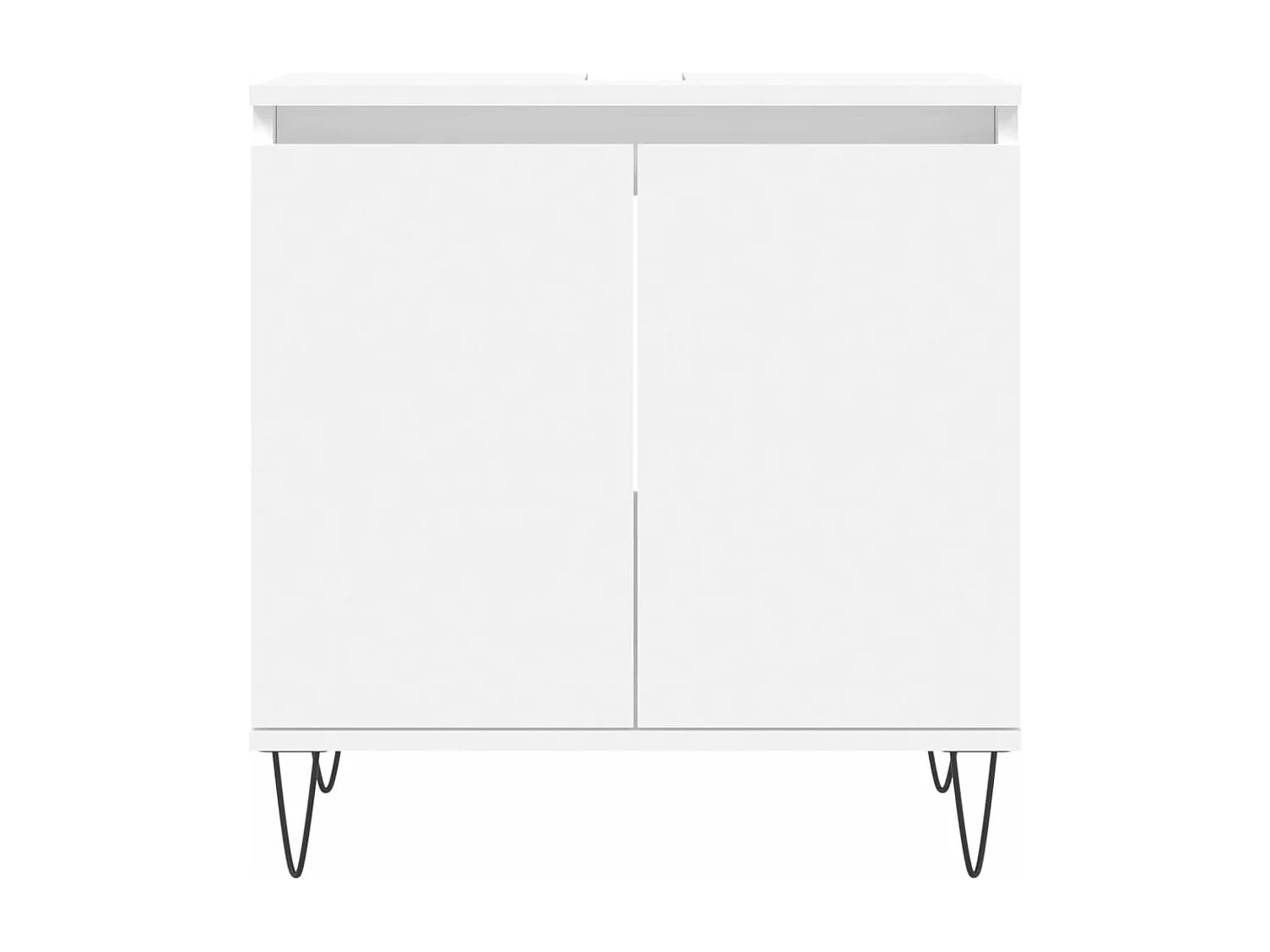 Ensemble d'armoires salle de bain 3 pcs blanc bois d'ingénierie