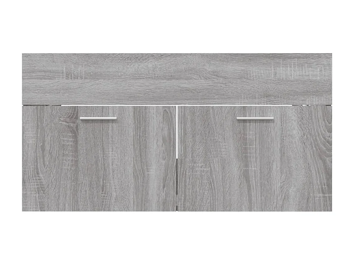 Ensemble de meubles de salle de bain 2 pcs Sonoma gris