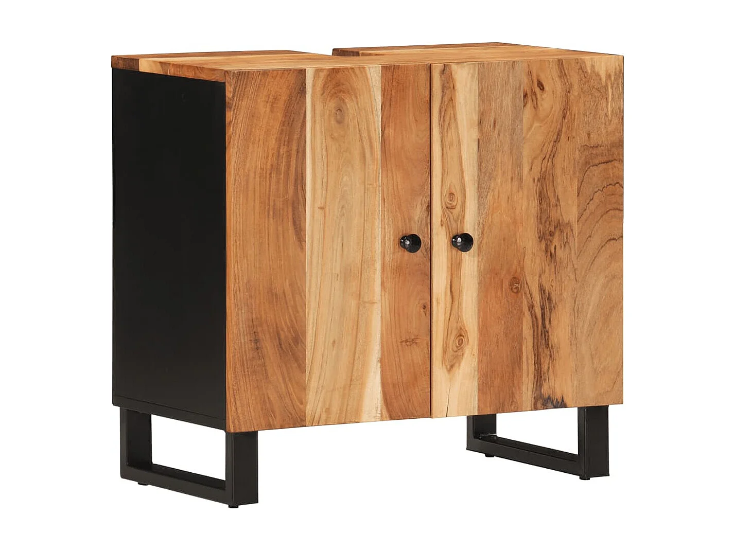 Ensemble de meubles de salle de bain 2 pcs bois massif d'acacia