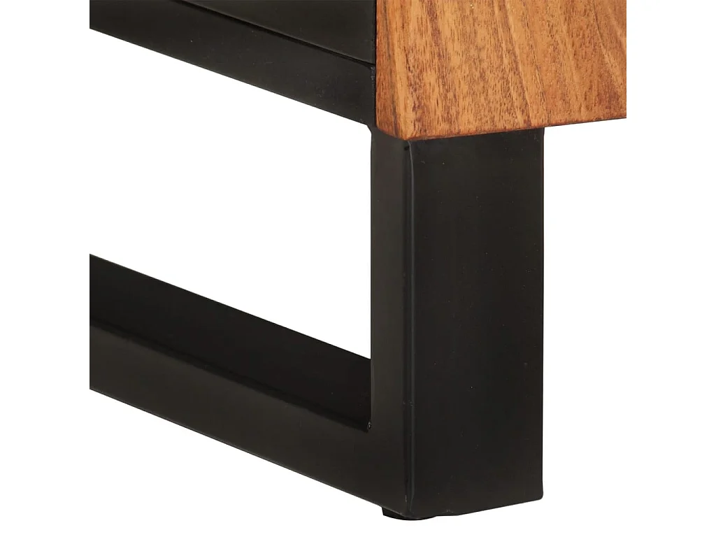 Ensemble de meubles de salle de bain 2 pcs bois massif d'acacia