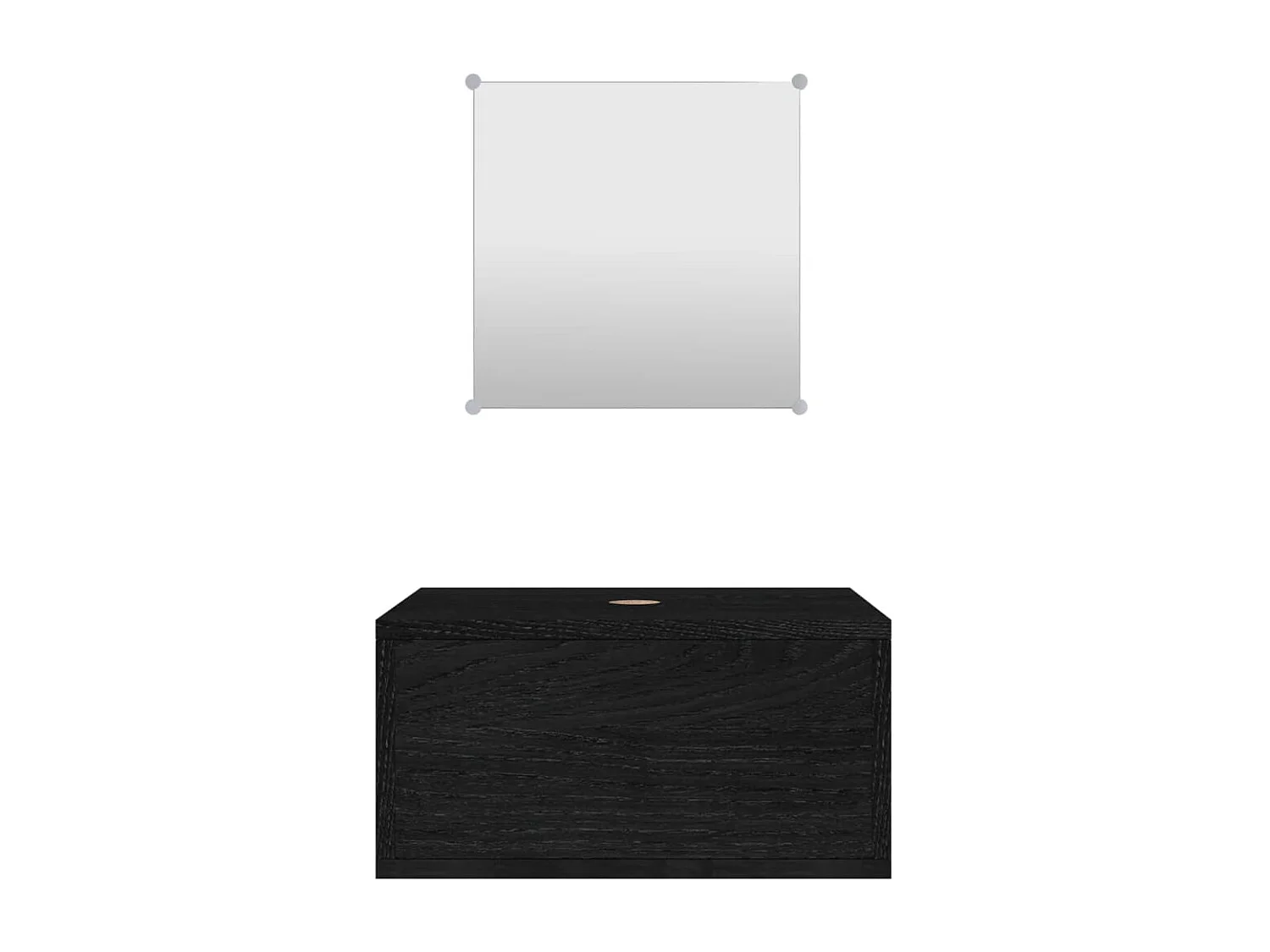 Ensemble de meubles salle de bain 2 pcs noir bois d'ingénierie