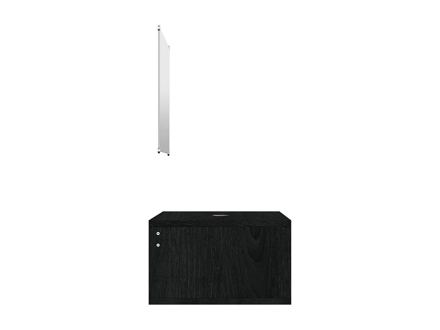 Ensemble de meubles salle de bain 2 pcs noir bois d'ingénierie