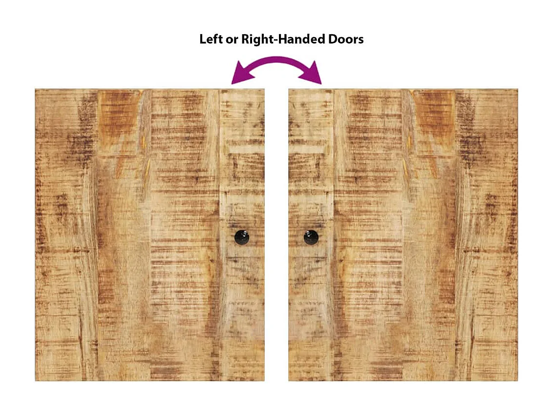 Ensemble de meubles de salle de bain 5 pcs bois manguier massif