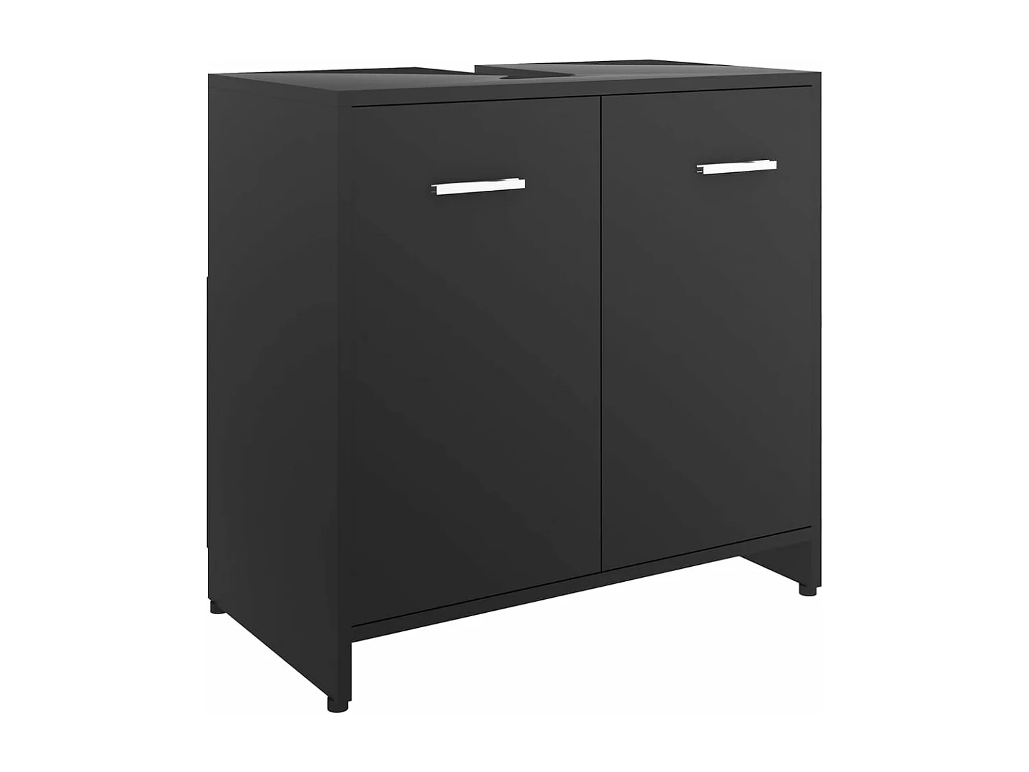 Ensemble de meubles de salle de bain 4 pcs Noir 4