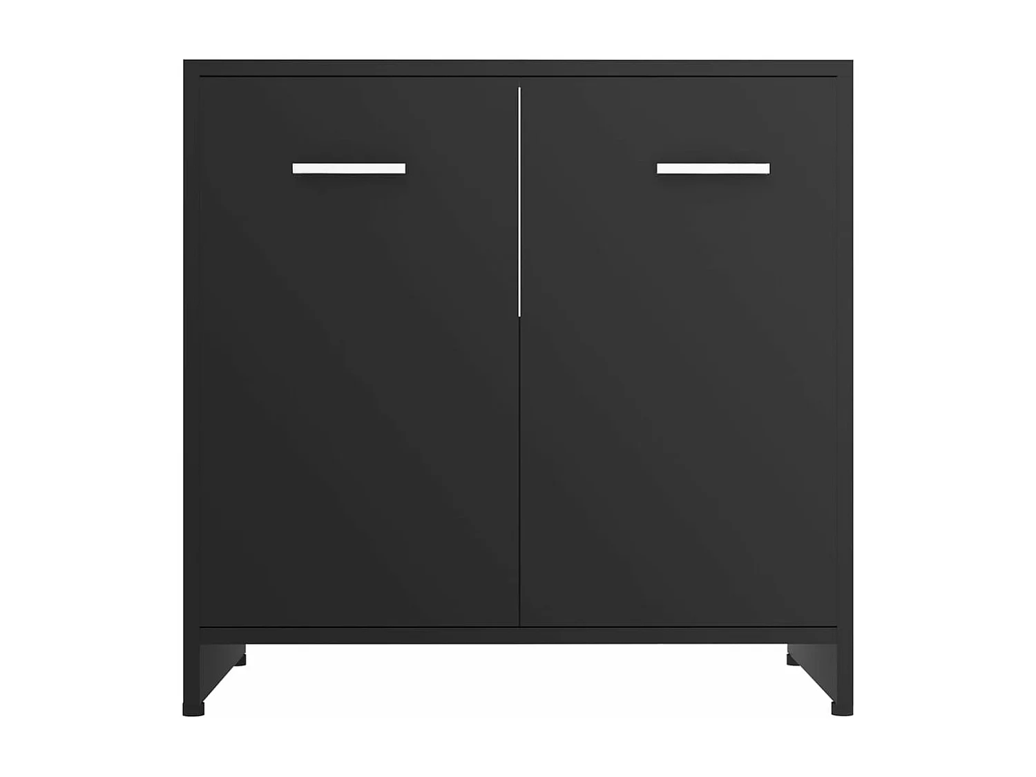 Ensemble de meubles de salle de bain 4 pcs Noir 4