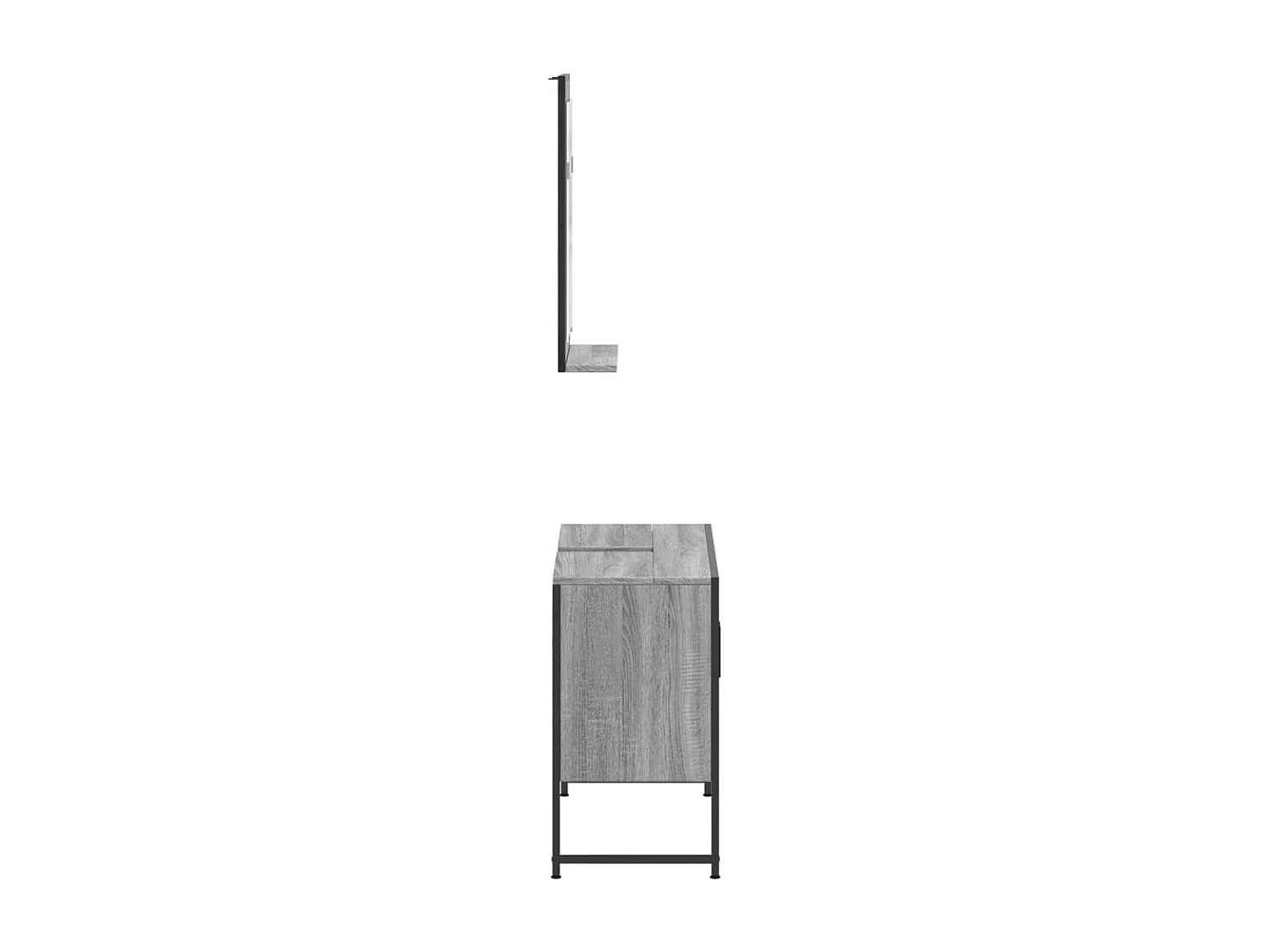 Ensemble d'armoires de salle de bain 2 pcs sonoma gris