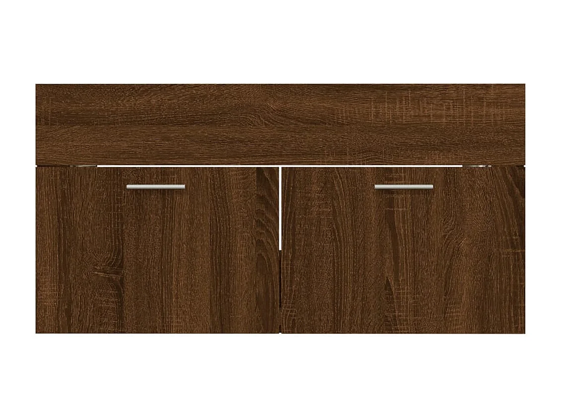Ensemble de meubles de salle de bain 2 pcs Chêne marron