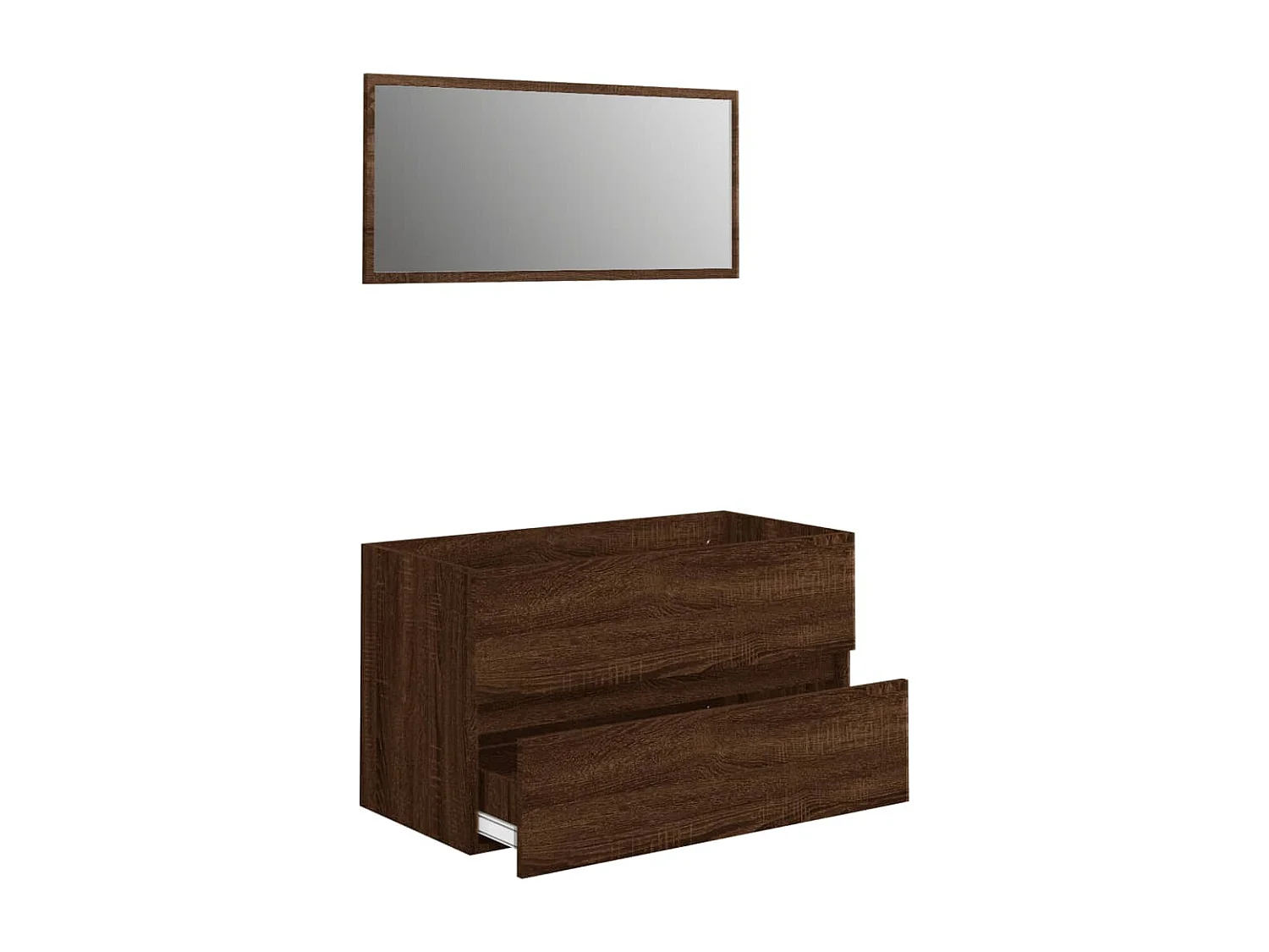 Ensemble de meubles de salle de bain 2 pcs Chêne marron