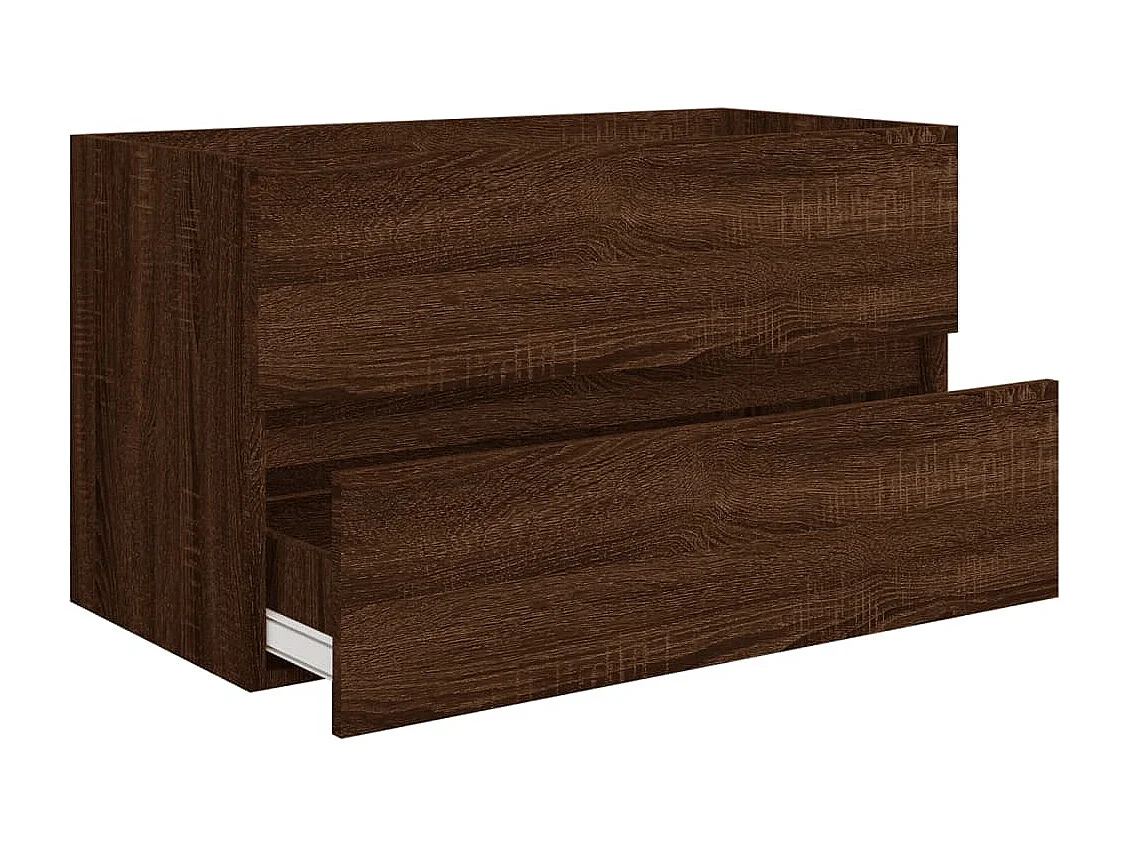 Ensemble de meubles de salle de bain 2 pcs Chêne marron