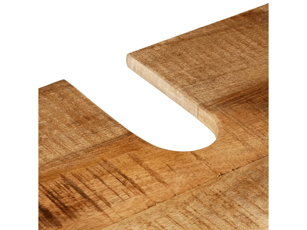 Ensemble de meubles salle de bain 2 pcs fer et bois de manguier